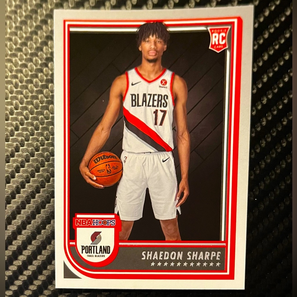Trail Blazers 2022-23 Shaedon Sharpe Panini HOOPS #237 NBA Rookie Trading Card